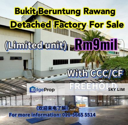 Bukit Beruntung Rawang Detached Factory For Sale, Selangor, Rawang