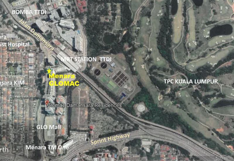 Menara Glomac short walk to MRT station