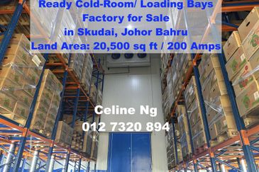 Ready Cold-Room & Loading Bays Factory For Sale In Skudai, Johor Bahru
