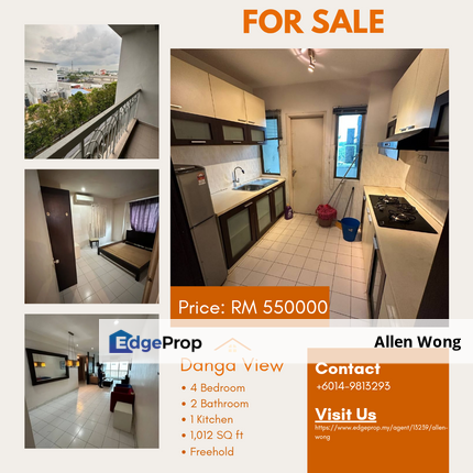 Danga View 4-Bedroom Apartment at Danga Bay – Freehold Property & Prime Location!, Johor, Johor Bahru