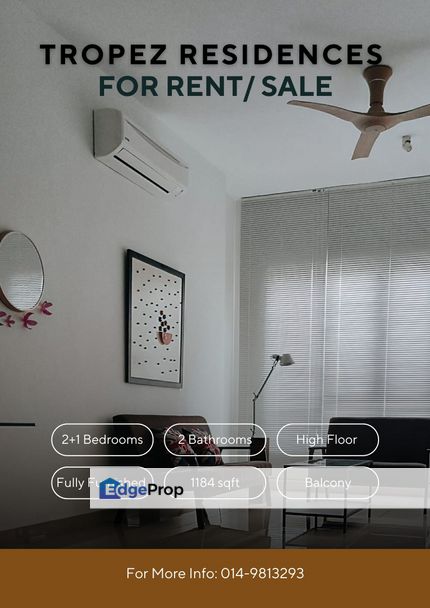 Tropez Residences @ Danga Bay – 2+1BR, 1184 sqft, Renovated Unit for Sale or Rent, Johor, Johor Bahru