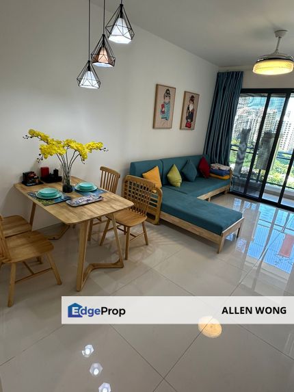Forest City Living: Fully Furnished Apartment with Balcony for Rent, Johor, 