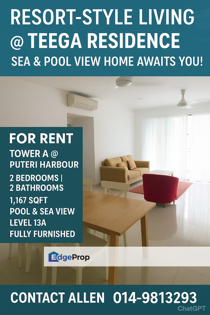 Teega Residence – Sea & Pool View Home Awaits You, Johor, Kota Iskandar