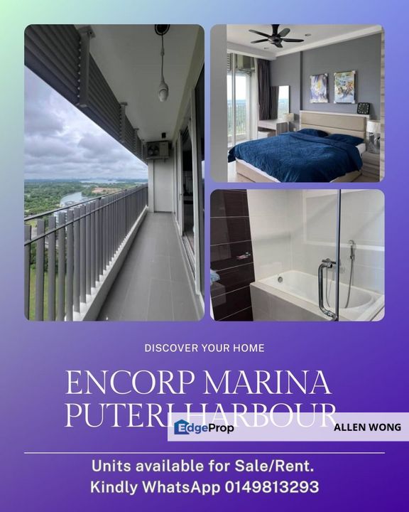 Encorp Marina Studio with Marina/Sea View at Tower 2, Level 18, Johor, Kota Iskandar