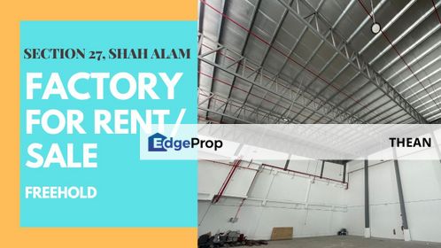 Section 27 Adjoining Semi Detached Warehouses For Rent / Sale Prime Location, Selangor, Shah Alam