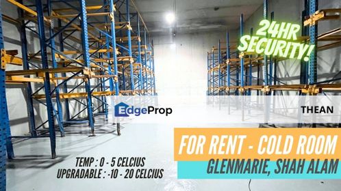 COLD ROOM WAREHOUSE in Glenmarie Shah Alam, CLEAN NEAT with 24hr Security, Selangor, Shah Alam