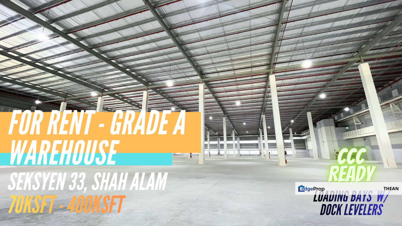 Multi Storey Grade A Warehouse in Seksyen 33 Shah Alam Easy Access to Kesas Highway Kota Kemuning, Selangor, Shah Alam