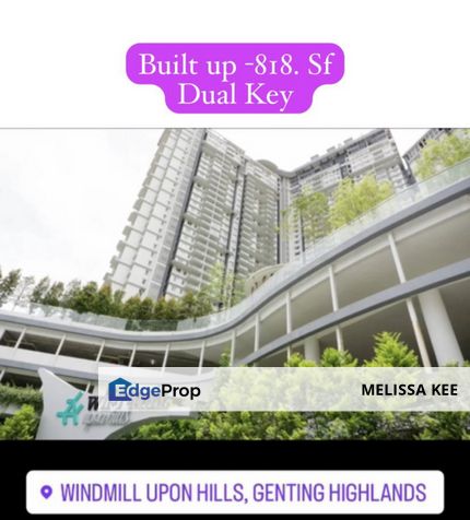 Dual Keys Serviced Condominium for sale @Windmill Upon Hills, Genting highland, Pahang, Genting Highlands