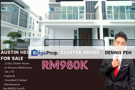 Kiara 2@Austin Height 2-stry Cluster House For Sale, Johor, Johor Bahru
