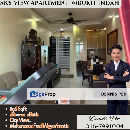 Sky View@Bukit Indah 2rooms City View For Sale, Johor, Bukit Indah