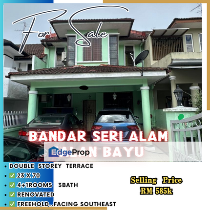 Bandar Seri Alam,Jln Bayu 2-stry Renovated House For Sale (Facing Southeast), Johor, Johor Bahru