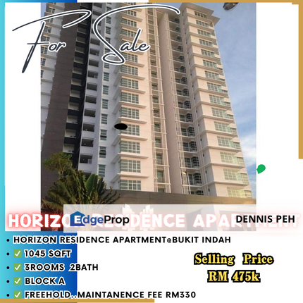 Horizon Residence@Bukit Indah 3rooms For Sale, Johor, Bukit Indah