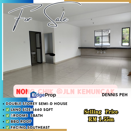 Tmn Nong Chik,Jln Kemuncak 2-stry Semi-D House For Sale (Facing Southeast), Johor, Johor Bahru