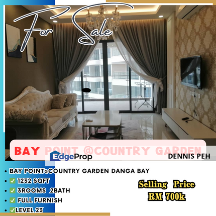 Baypoint@Country Garden 3rooms Full Furnish For Sale, Johor, Johor Bahru