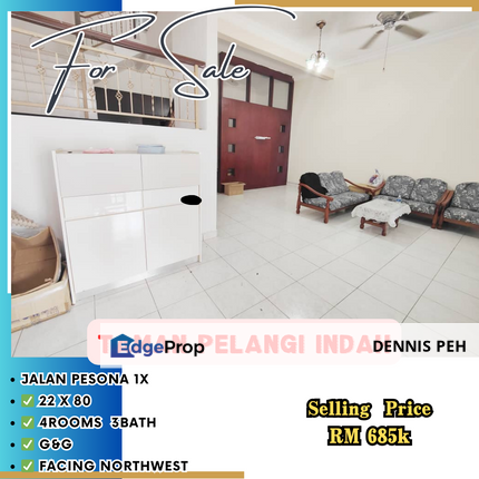 Pelangi Indah@Jln Pesona 2-stry House For Sale (Facing Northwest), Johor, Ulu Tiram