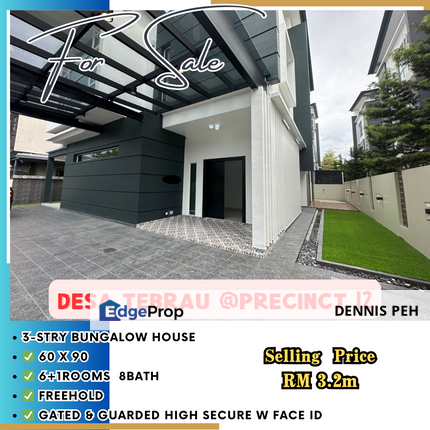 Desa Tebrau@Precinct 12 3-stry Bungalow House For Sale, Johor, Johor Bahru