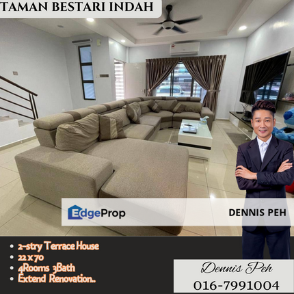 Bestari Indah,Ulu Tiram 2-stry Renovated House For Sale , Johor, Ulu Tiram