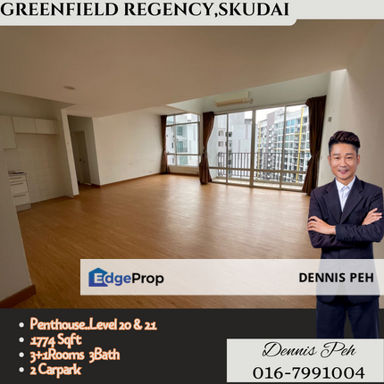 Greenfield Regency@Skudai Penthouse For Sale (Level 20 & 21), Johor, Tampoi