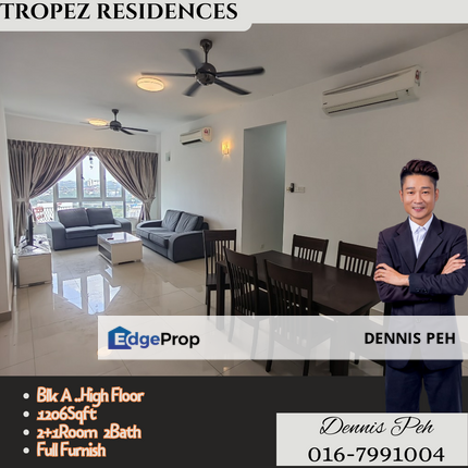 Tropez Residences@Danga Bay 2+1rooms Full Furnish For Sale, Johor, Johor Bahru