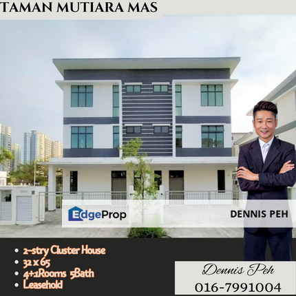 Opal@Mutiara Mas 3-stry Cluster House For Sale , Johor, Skudai