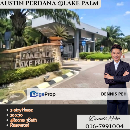 Austin Perdana@Lake Palm 2-stry Renovated House For Sale, Johor, Johor Bahru