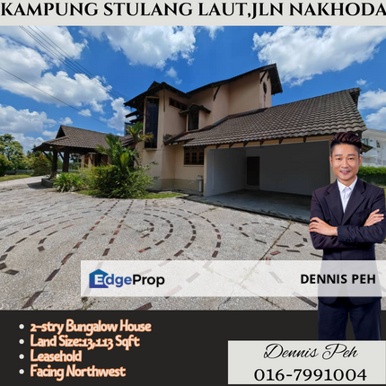 Kampung Stulang Laut,Jln Nakhoda 2-stry Bungalow House For Sale, Johor, Johor Bahru