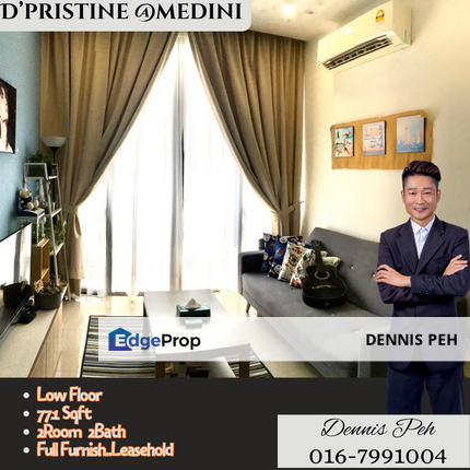 D'Pristine @Medini 2rooms Full Furnish For Sale (Facing Lakeview), Johor, Nusajaya