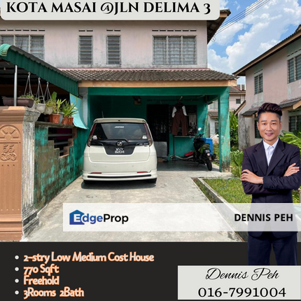 Kota Masai@Jln Delima 2-stry Low Medium Cost House For Sale, Johor, Pasir Gudang