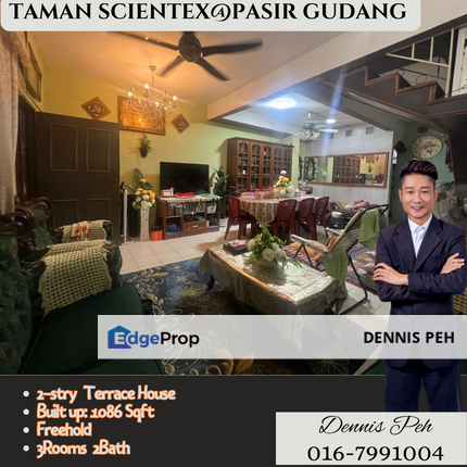 Taman Scientex,Pasir Gudang 2-stry Terrace House For Sale , Johor, Pasir Gudang