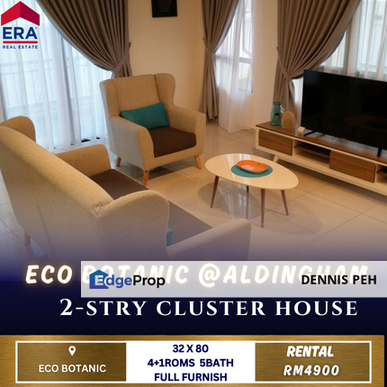 Eco Botanic @Aldingham 2-stry Cluster Full Furnish For Rent, Johor, Nusajaya