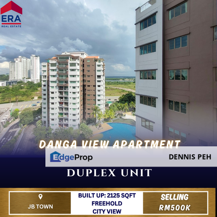 Danga View Apartment Duplex Unit House For Sale (City View), Johor, Johor Bahru