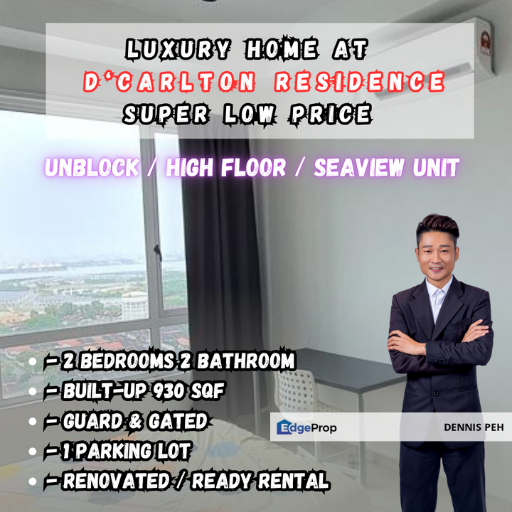 D;Carlton High Floor Seaview Unit Unblock View Only Rm350k, Johor, Masai