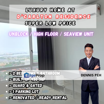 D;Carlton High Floor Seaview Unit Unblock View Only Rm350k, Johor, Masai