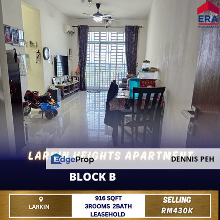 Larkin Heights Apartment 3rooms For Sale, Johor, Johor Bahru