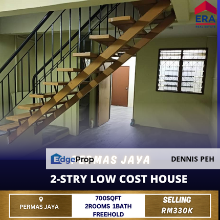 Permas Jaya 2-stry Low Cost House For Sale (Freehold), Johor, Permas Jaya/Senibong