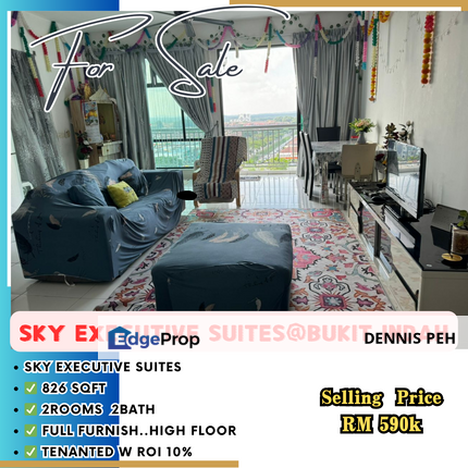 Sky Executive @Bukit Indah 2rooms Full Furnish For Sale (Tenanted w Roi 10%), Johor, Johor Bahru