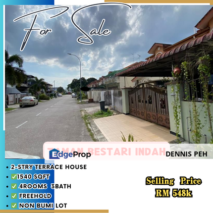 Tmn Bestari Indah@Ulu Tiram 2-stry House For Sale, Johor, Ulu Tiram