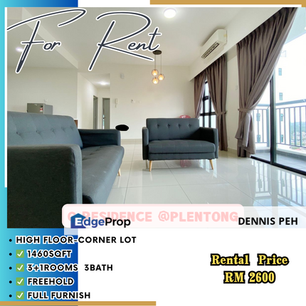 G Residence@Plentong 3+1rooms Full Furnish For Rent, Johor, Plentong