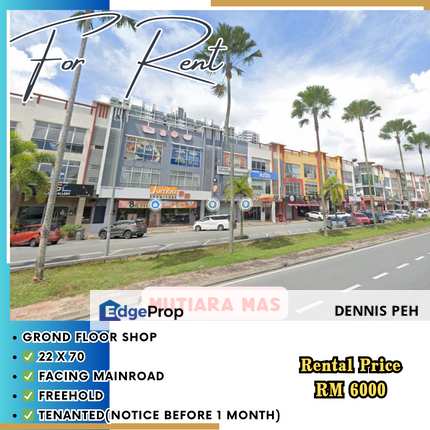 Tmn Mutiara Mas @Skudai Ground Floor Shop For Rent (Facing Mainroad), Johor, Johor Bahru