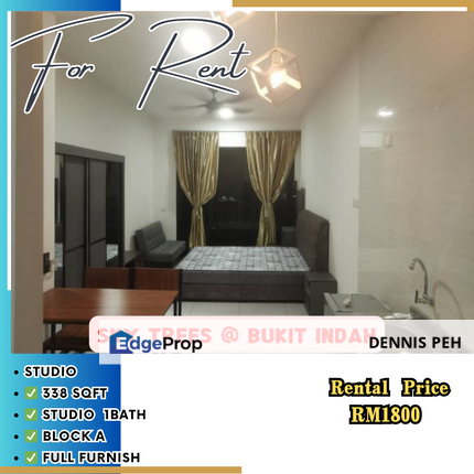 Sky Trees@Bukit Indah Studio Full Furnish For Rent, Johor, Nusajaya