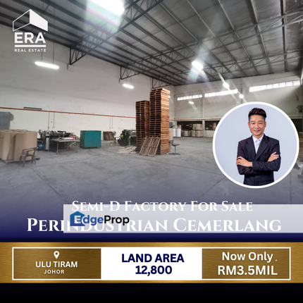 Perindustrian Cemerlang,Semi-D Factory, Johor, Ulu Tiram