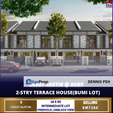 Crest Austin @Ruby 2-stry Terrace House For Sale (Bumi Lot), Johor, Johor Bahru