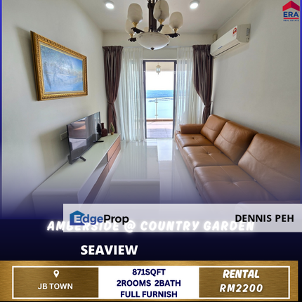 Amberside@Country Garden 2rooms Full Furnish For Rent (Seaview ), Johor, Johor Bahru