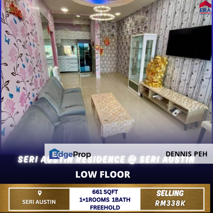 Seri Austin Residence @Seri Austin 1+1room High Floor For Sale, Johor, Johor Bahru