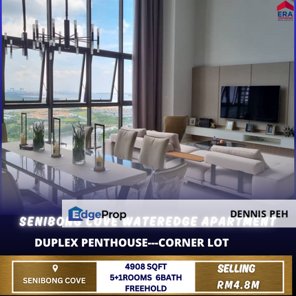 Senibong Cove@Wateredge Apartment Duplex Penthouse High Floor For Sale-Unblock Sea & Greenery View, Johor, Masai