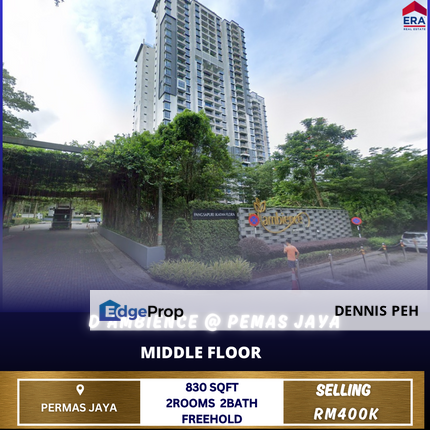 D'Ambience Residences@Permas Jaya 2rooms Middle Floor For Sale, Johor, Permas Jaya/Senibong