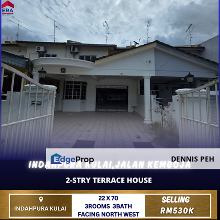 Indahpura Kulai 2-stry House For Sale-Facing North West, Johor, Kulai
