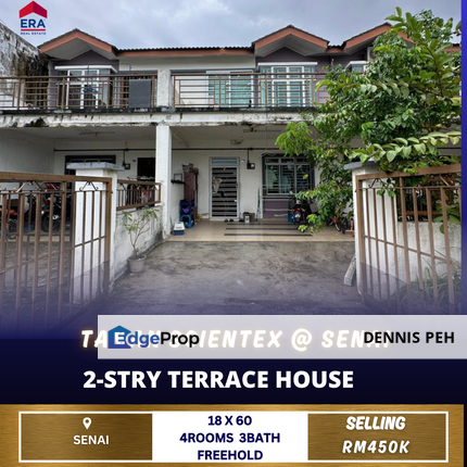 Taman Scientex,Senai 2-stry Terrace House For Sale, Johor, Senai