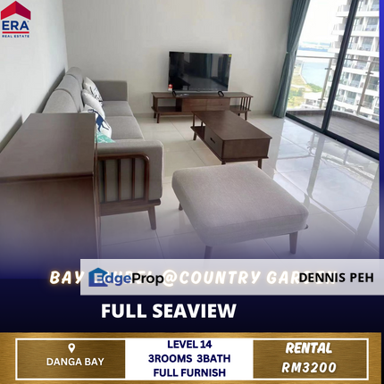 Bay Laurel @Country Garden 3rooms Full Furnish For Rent (Seaview), Johor, Johor Bahru