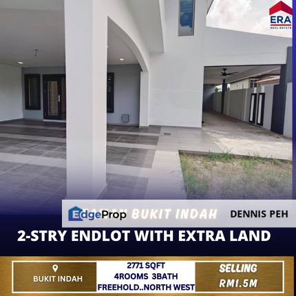 Bukit Indah 2-stry Endlot w Extra Land Renovated House For Sale (Northwest), Johor, Bukit Indah